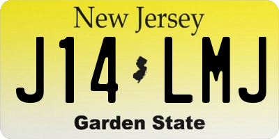 NJ license plate J14LMJ