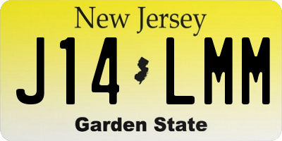 NJ license plate J14LMM