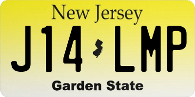 NJ license plate J14LMP