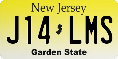 NJ license plate J14LMS
