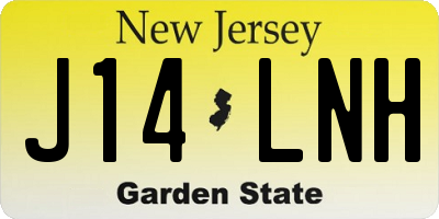 NJ license plate J14LNH
