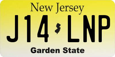 NJ license plate J14LNP