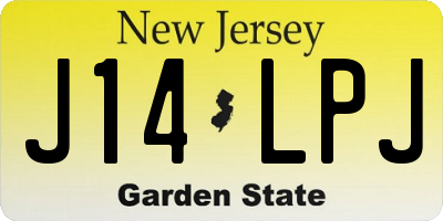 NJ license plate J14LPJ