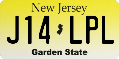 NJ license plate J14LPL