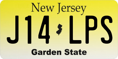 NJ license plate J14LPS