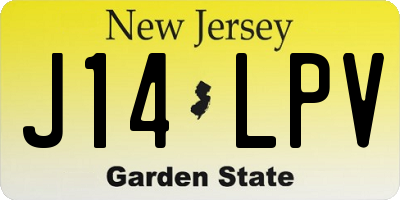 NJ license plate J14LPV