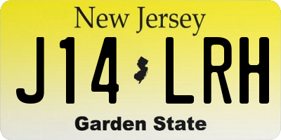NJ license plate J14LRH