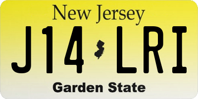 NJ license plate J14LRI