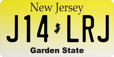 NJ license plate J14LRJ