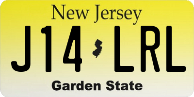 NJ license plate J14LRL