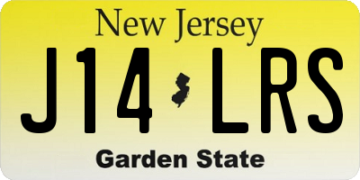 NJ license plate J14LRS