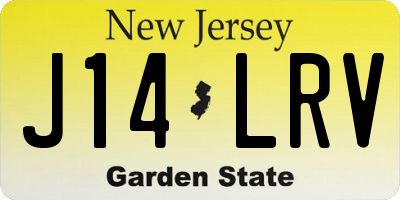 NJ license plate J14LRV