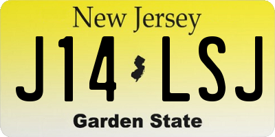 NJ license plate J14LSJ