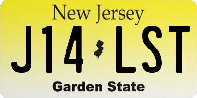 NJ license plate J14LST