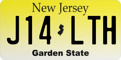 NJ license plate J14LTH