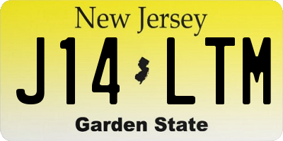 NJ license plate J14LTM
