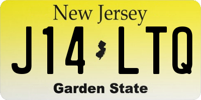 NJ license plate J14LTQ
