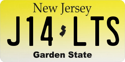 NJ license plate J14LTS