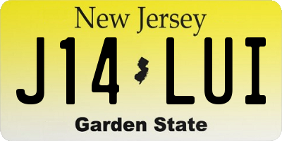 NJ license plate J14LUI
