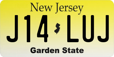NJ license plate J14LUJ