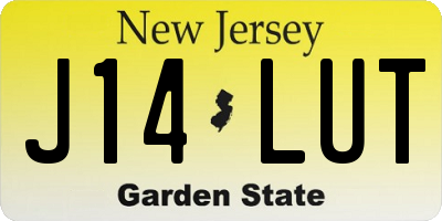 NJ license plate J14LUT