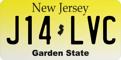 NJ license plate J14LVC
