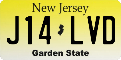 NJ license plate J14LVD