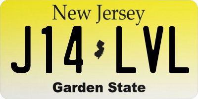 NJ license plate J14LVL