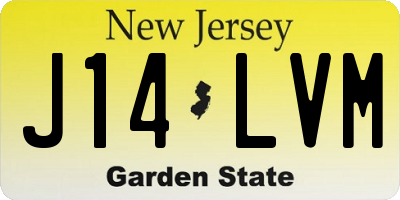 NJ license plate J14LVM
