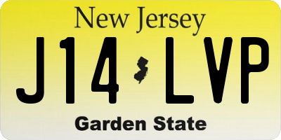 NJ license plate J14LVP
