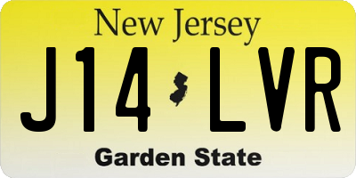 NJ license plate J14LVR