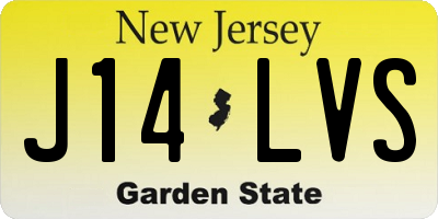 NJ license plate J14LVS