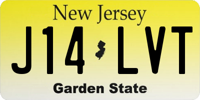 NJ license plate J14LVT