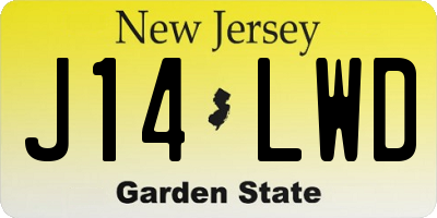 NJ license plate J14LWD