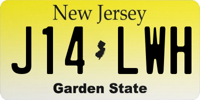 NJ license plate J14LWH