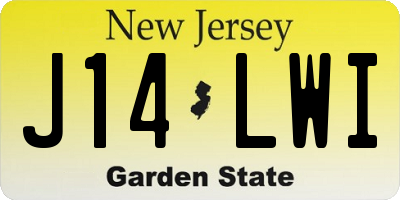 NJ license plate J14LWI