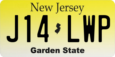 NJ license plate J14LWP