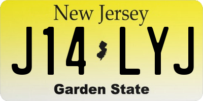 NJ license plate J14LYJ
