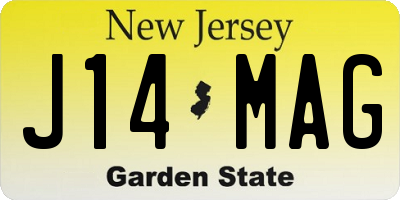NJ license plate J14MAG