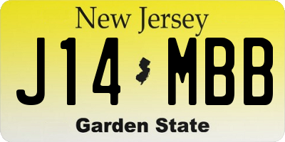 NJ license plate J14MBB