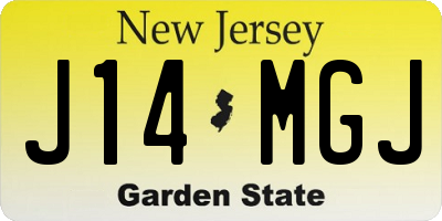 NJ license plate J14MGJ