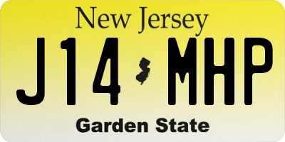 NJ license plate J14MHP