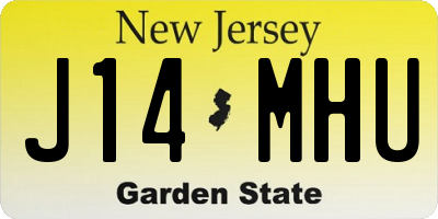 NJ license plate J14MHU