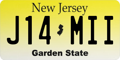 NJ license plate J14MII