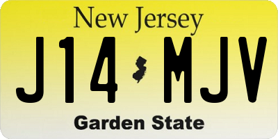 NJ license plate J14MJV