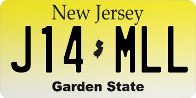 NJ license plate J14MLL