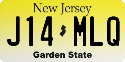 NJ license plate J14MLQ