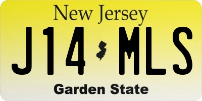 NJ license plate J14MLS