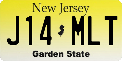 NJ license plate J14MLT