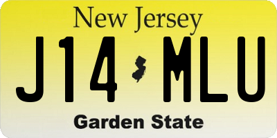 NJ license plate J14MLU